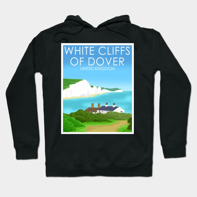 White Cliffs of Dover, United Kingdom Hoodie by Omega Art